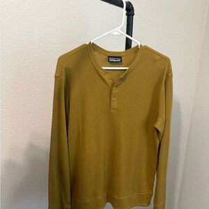 Patagonia Men's Long Sleeve Henley in Mustard